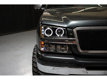 Load image into Gallery viewer, Spyder Chevy Silverado 1500 03-06 Projector LED Halo LED Amber Reflctr Blk PRO-YD-CS03-AM-BK