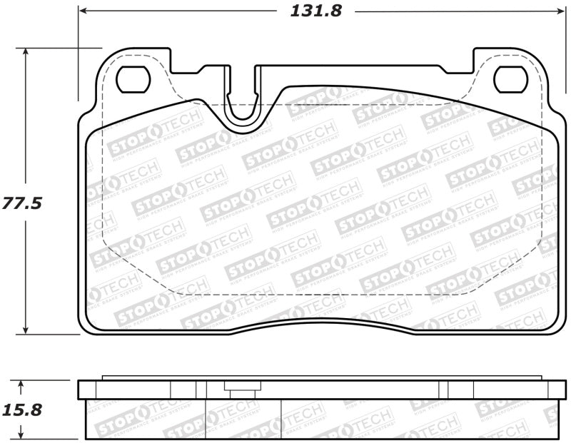 StopTech 07-15 Adui Q7 Street Performance Front Brake Pads