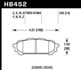 Hawk 03-05 WRX D1004 Performance Ceramic Street Rear Brake Pads