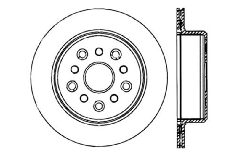 StopTech 93-98 Toyota Supra Turbo Drilled Left Rear Rotor