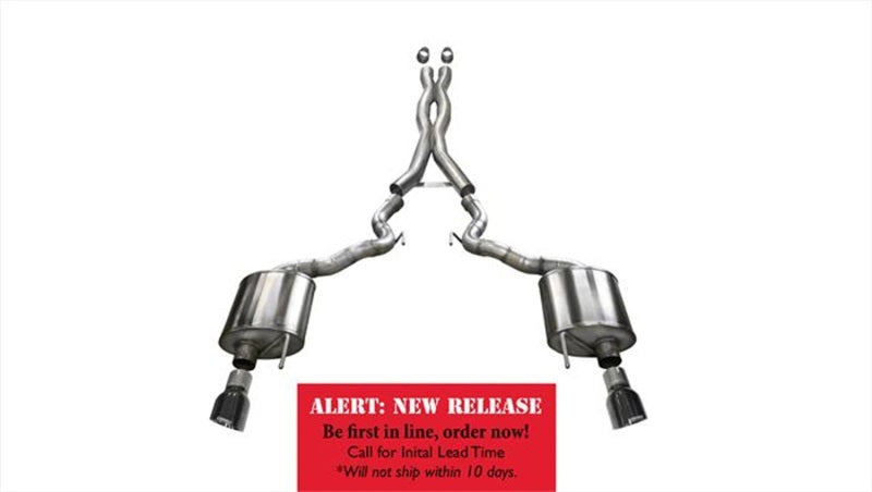 Corsa 15-16 Ford Mustang GT Convertible 5.0L V8 Black Xtreme Dual Rear Exit Exhaust