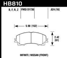 Load image into Gallery viewer, Hawk 14-17 Infiniti Q50 Performance Ceramic Street Front Brake Pads