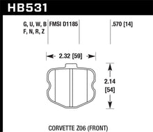 Load image into Gallery viewer, Hawk 06-10 Chevy Corvette (OEM Pad Design) Front Ceramic Sreet Brake Pads