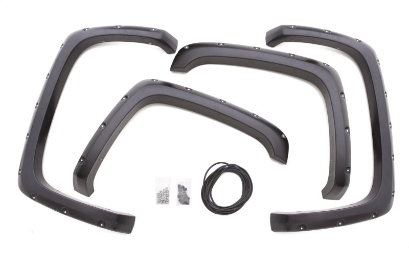 Lund 19-21 GM Silverado/Sierra RX-Flat Smooth Elite Series Fender Flares w/Black Bolts - Black 4pc