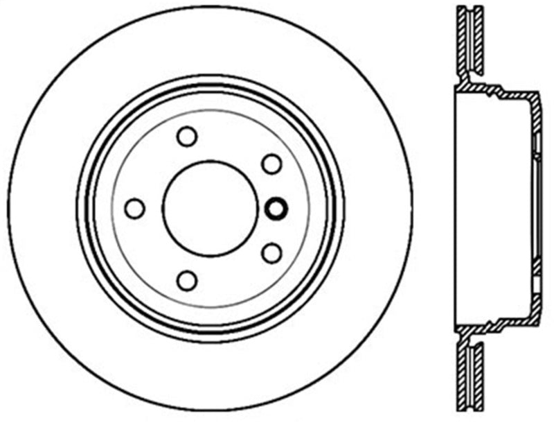 StopTech 9/07-09 BMW 328 / 06 BMW 325 E90 AWD Slotted & Drilled Left Rear Rotor