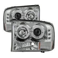 Load image into Gallery viewer, Spyder Ford F250 Super Duty 99-04 Projector Version 2 LED Halo LED Chrm PRO-YD-FF25099-1P-G2-C