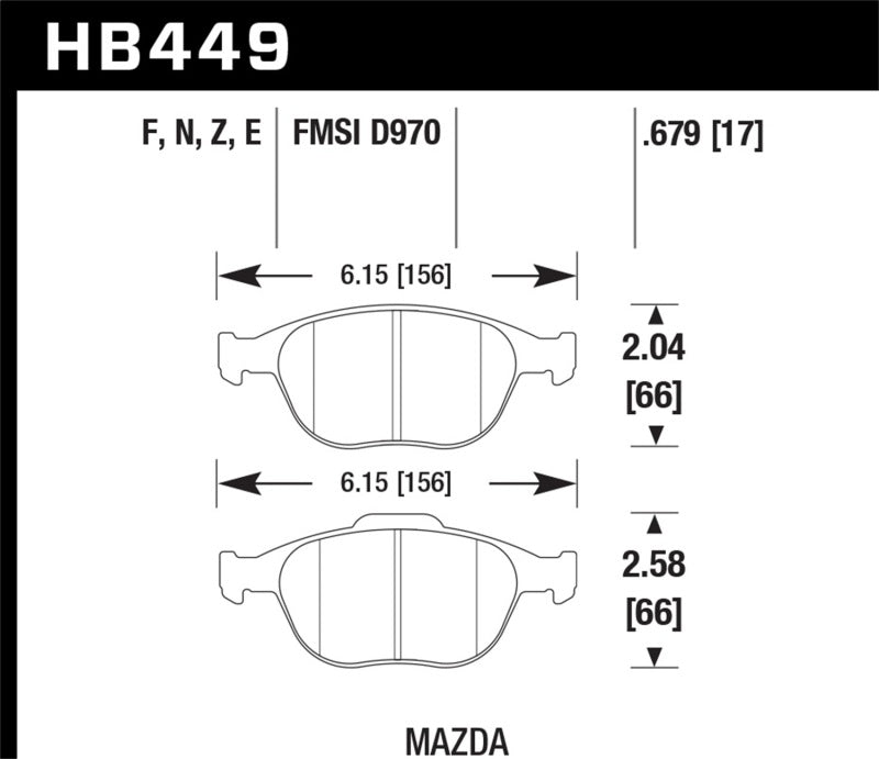 Hawk HP+ Street Brake Pads