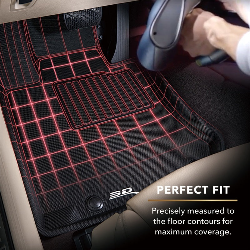 3D MAXpider 2014-2019 Toyota Corolla Kagu 2nd Row Floormats - Gray