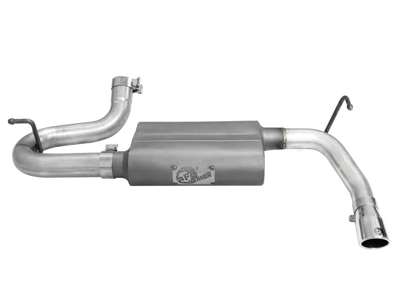 aFe Scorpion 2-1/2in Alum Steel Axle-Back Exhaust w/Polished Tip 07-18 Jeep Wrangler JK V6-3.6/3.8L