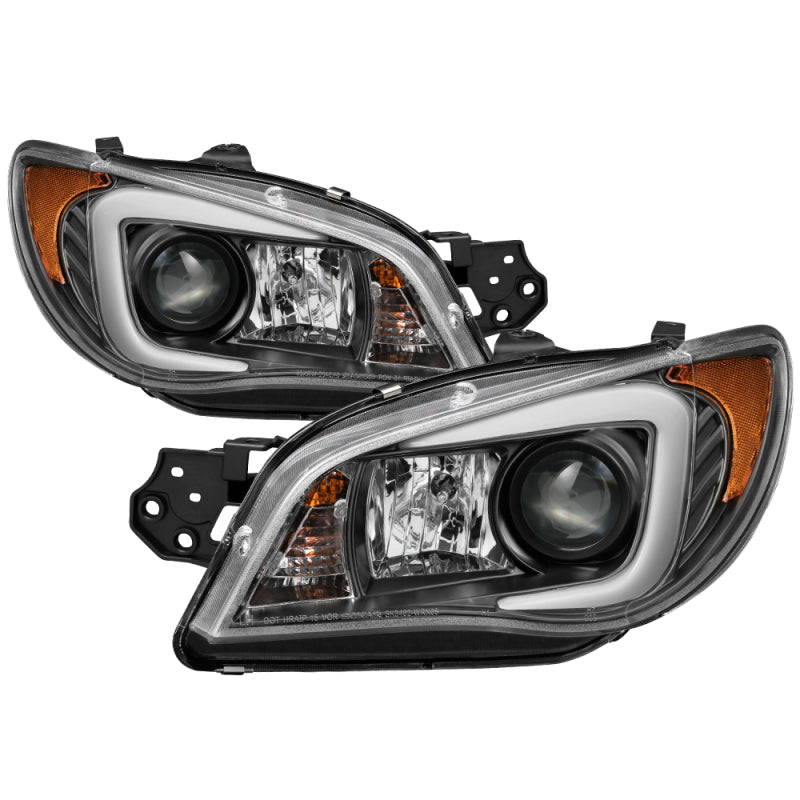 Spyder Subaru WRX 06-07 Projector Headlights - HID Model Only - Black PRO-YD-SWRX06-HID-LBDRL-BK