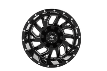 Load image into Gallery viewer, RBP 65R Glock 20x12 6x135/139.7 BP / 4.75 BS -44mm Offset 87mm CB Gloss Black Machined Grooves Wheel