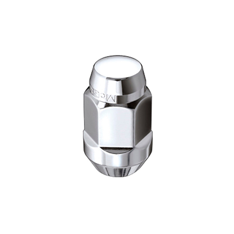 McGard Hex Lug Nut (Cone Seat Bulge Style) M12X1.25 / 3/4 Hex / 1.45in. Length (4-Pack) - Chrome