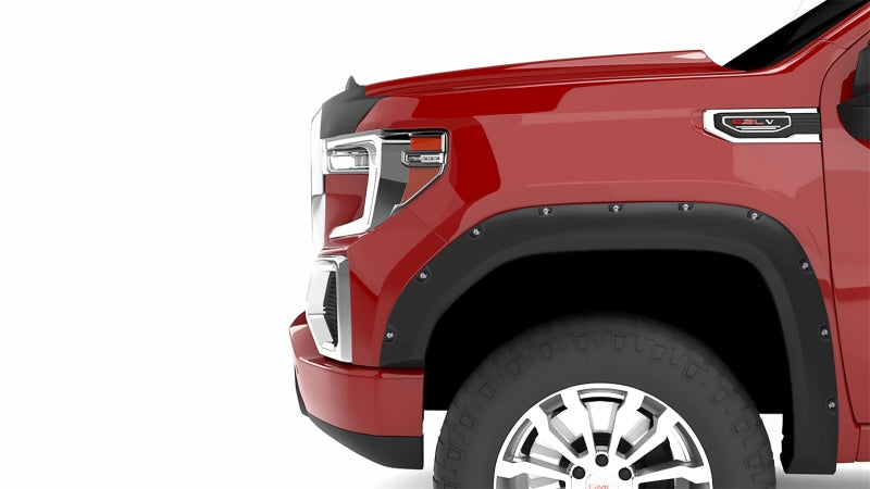 Lund 19-21 GM Silverado/Sierra RX-Flat Smooth Elite Series Fender Flares w/Black Bolts - Black 4pc