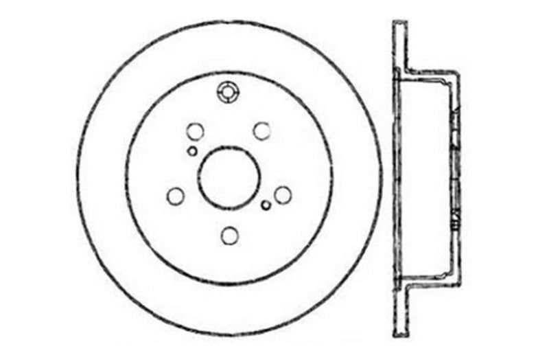 StopTech 03-08 Pontiac Vibe / 05-09 Scion tc Left Rear Slotted & Drilled Rotor