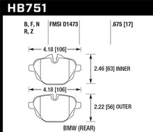 Load image into Gallery viewer, Hawk 2015 BMW 428i Gran Coupe / 11-16 535i / 11-16 X3/X4 HPS Rear Brake Pads