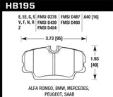 Hawk 87-91 BMW 325i DTC-70 Front Race Brake Pads