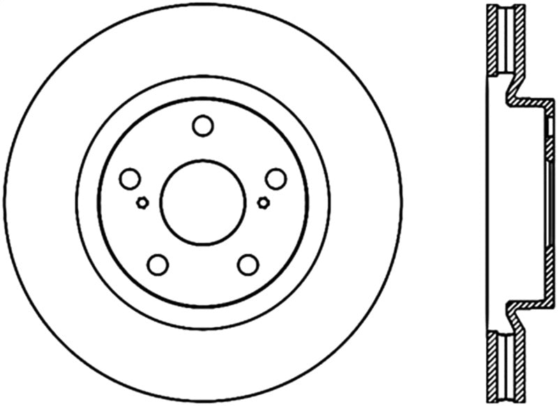 Stoptech 07 Lexus ES350 / 09 Pontiac Vibe / 09 Toyota Matrix Front CRYO-STOP Brake Rotor