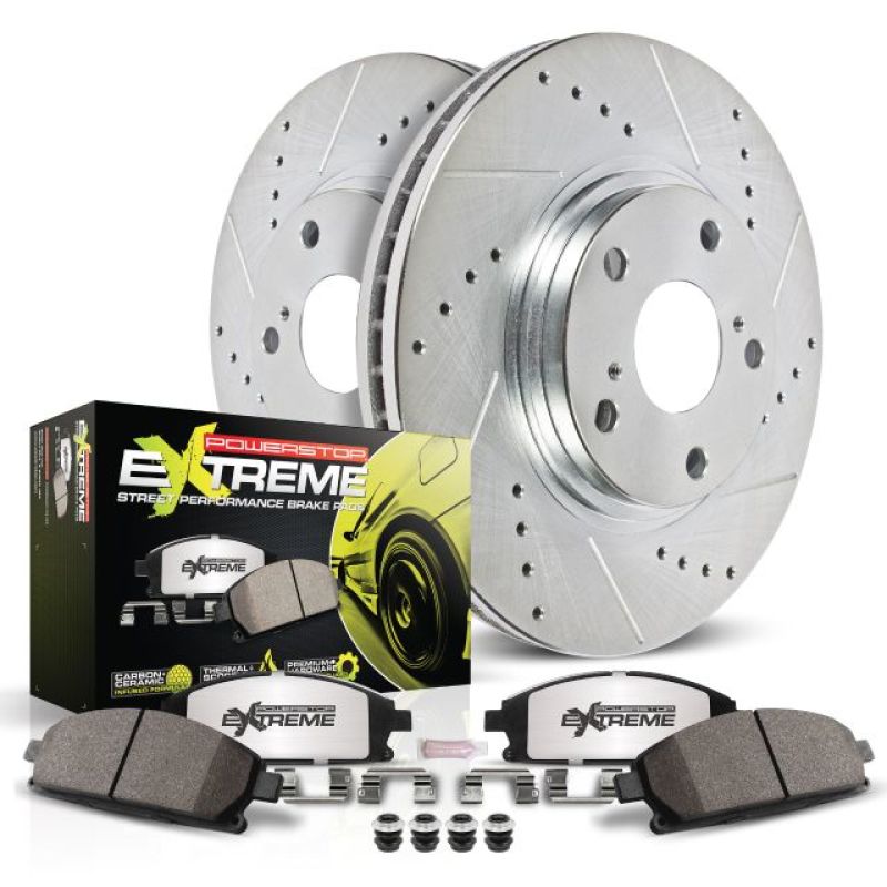 Power Stop 11-14 Ford Mustang Front Z26 Street Warrior Brake Kit