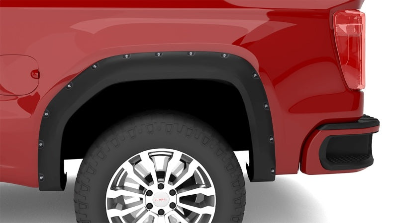 Lund 19-21 GM Silverado/Sierra RX-Flat Smooth Elite Series Fender Flares w/Black Bolts - Black 4pc