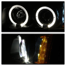 Load image into Gallery viewer, Spyder Chevy Silverado 1500 03-06 Projector LED Halo LED Amber Reflctr Blk PRO-YD-CS03-AM-BK