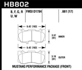 Hawk 16-17 Ford Mustang HP+ Street Front Brake Pads