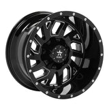 RBP 65R Glock 20x12 8x180 BP / 4.75 BS / -44mm Offset 124.1mm CB Gloss Black Machined Grooves Wheel