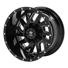 Load image into Gallery viewer, RBP 65R Glock 20x12 6x135/139.7 BP / 4.75 BS -44mm Offset 87mm CB Gloss Black Machined Grooves Wheel