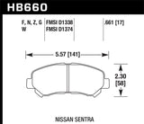 Hawk 09-10 Nissan Maxima / 08-10 Rogue / 07-09 Sentra SE-R / 10  Sentra SE-R M/T  Performance Cerami