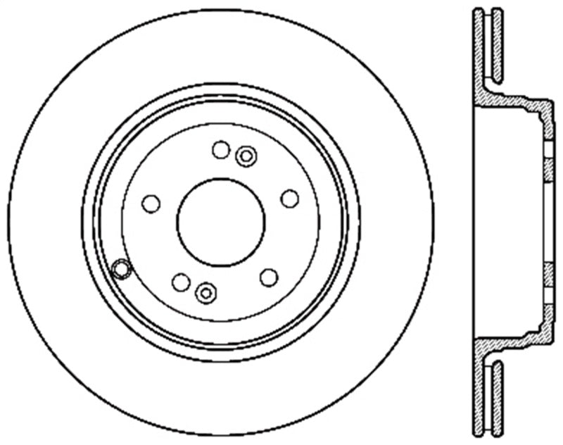 StopTech 10 Hyundai Genesis Coupe w/ Factory Brembo Slotted & Drilled Left Rear Rotor