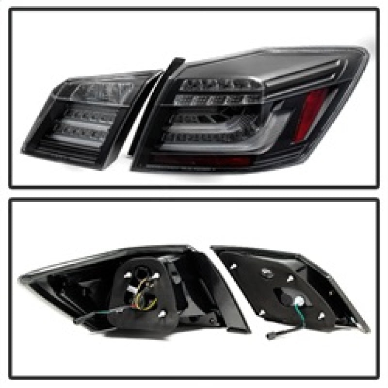 Spyder Honda Accord 2013-2015 4DR LED Tail Lights - Black ALT-YD-HA13LED-LED-BK