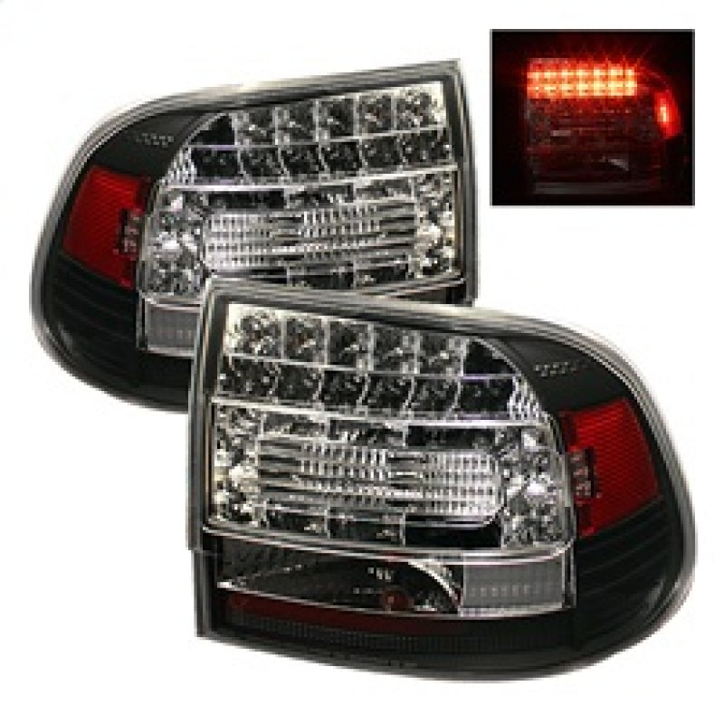 Spyder Porsche Cayenne 03-07 LED Tail Lights Black ALT-YD-PCAY03-LED-BK