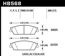 Load image into Gallery viewer, Hawk Cadillac / Chev Avalanche/Silverado/Suburban/Tahoe / GMC Sierra/Yukon HPS Rear Street Brake Pad