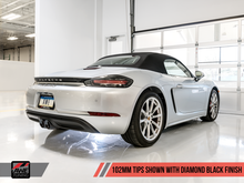 Load image into Gallery viewer, AWE Tuning Porsche 718 Boxster / Cayman Track Edition Exhaust - Diamond Black Tips