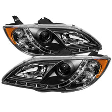 Load image into Gallery viewer, Spyder Mazda 3 04-08 4Dr Sedan Projector Headlights Halogen - DRL Blk PRO-YD-M304-DRL-BK