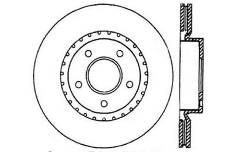 StopTech 1/02-05 Infiniti G35 (alloy disc) / 6/02-05 Nissan 350Z Slotted & Drilled Left Front Rotor