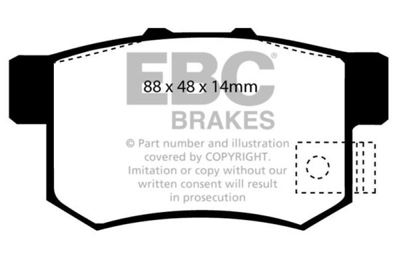 EBC 01-03 Acura CL 3.2 Greenstuff Rear Brake Pads