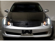 Load image into Gallery viewer, Spyder Infiniti G35 03-07 2DR Projector Halogen - LED Halo DRL Blk High H4 PRO-YD-IG35032D-DRL-BK