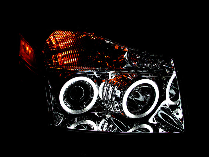 ANZO 2004-2007 Nissan Armada Projector Headlights w/ Halo Chrome (CCFL)