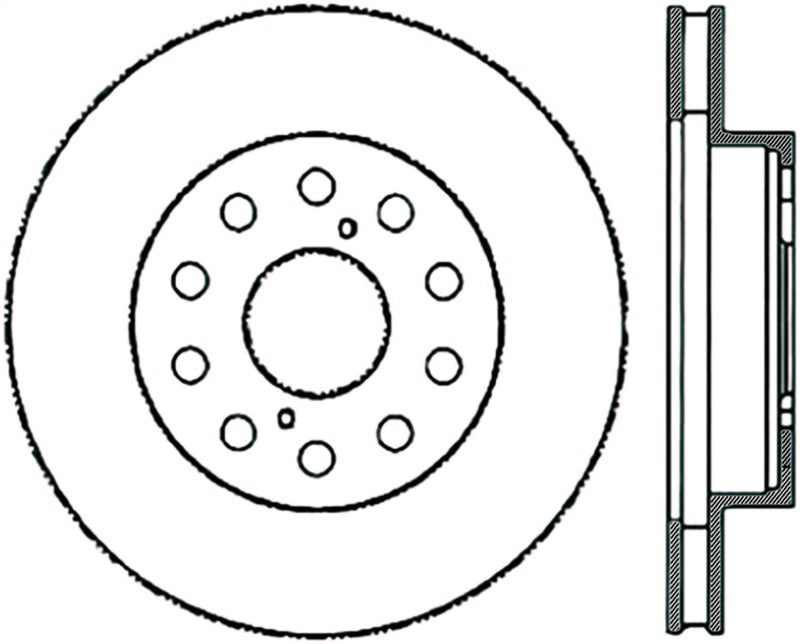 StopTech 5/93-98 Toyota Supra (exc Turbo) Left Front Slotted & Drilled Rotor