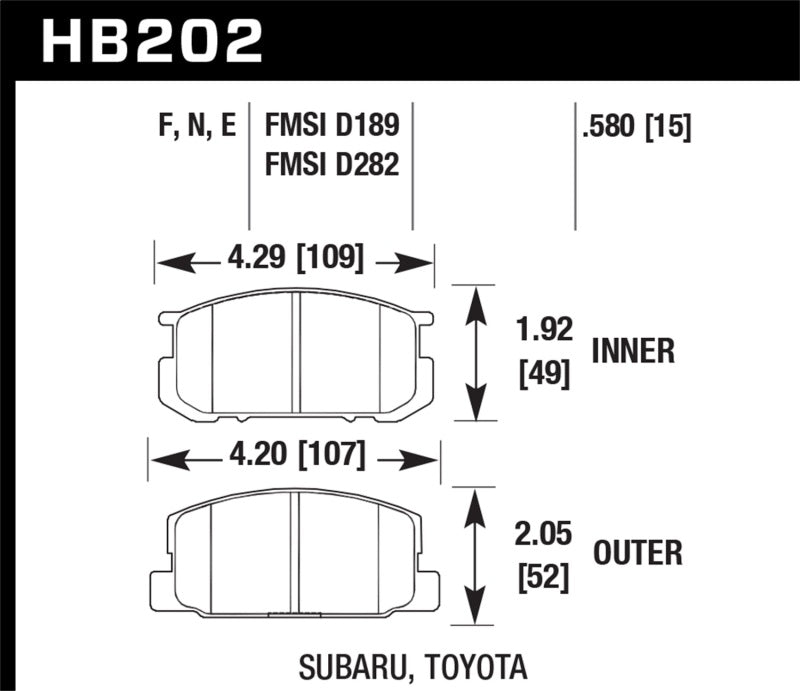 Hawk HPS Street Brake Pads