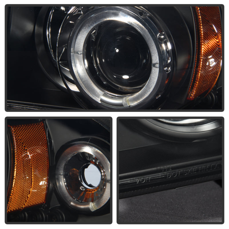 Spyder Dodge Dakota 97-04/Durango 98-03 1PC Projector Headlights LED Halo LED Blk PRO-YD-DDAK97-BK