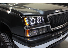 Load image into Gallery viewer, Spyder Chevy Silverado 1500 03-06 Projector LED Halo LED Amber Reflctr Blk PRO-YD-CS03-AM-BK