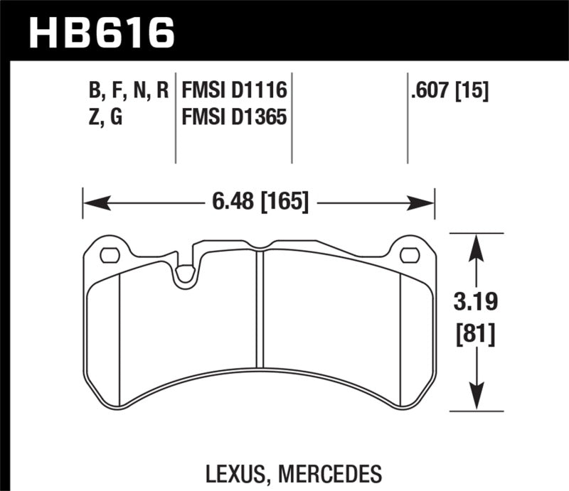 Hawk 08-09 Lexus IS-F HPS Street Front Brake Pads