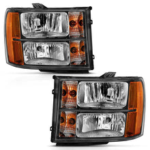 Load image into Gallery viewer, ANZO 2007-2013 Gmc Sierra 1500 Crystal Headlight  Black Amber