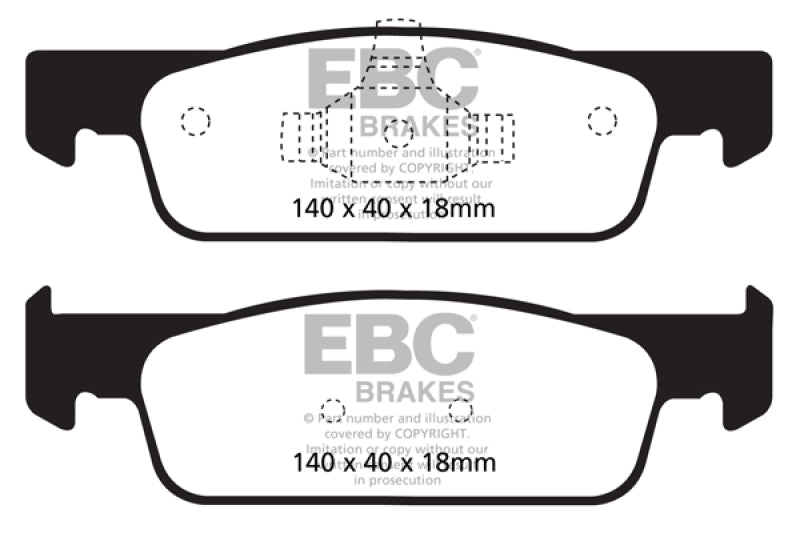 EBC 2016-2017 Smart Fortwo 0.9L Turbo Greenstuff Front Brake Pads