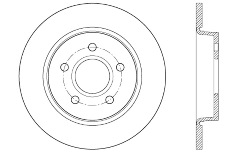 StopTech 12-15 Ford Focus w/ Rear Disc Brakes Rear Left Slotted & Drilled Rotor