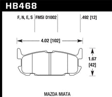 Load image into Gallery viewer, Hawk 03-05 Miata w/ Sport Suspension HP+ Street Rear Brake Pads (D1002)