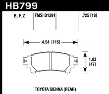 Load image into Gallery viewer, Hawk 14-16 Toyota Highlander Performance Ceramic Street Rear Brake Pads