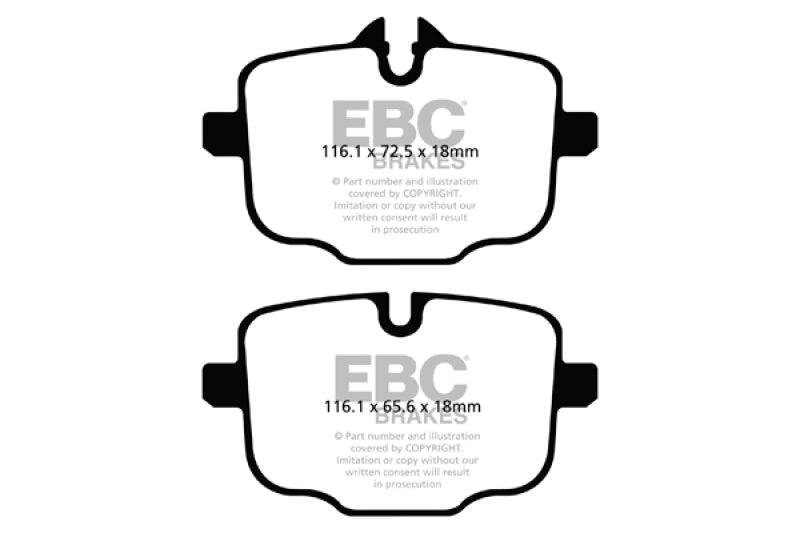 EBC 12+ BMW M5 4.4 Twin Turbo (F10) Redstuff Rear Brake Pads