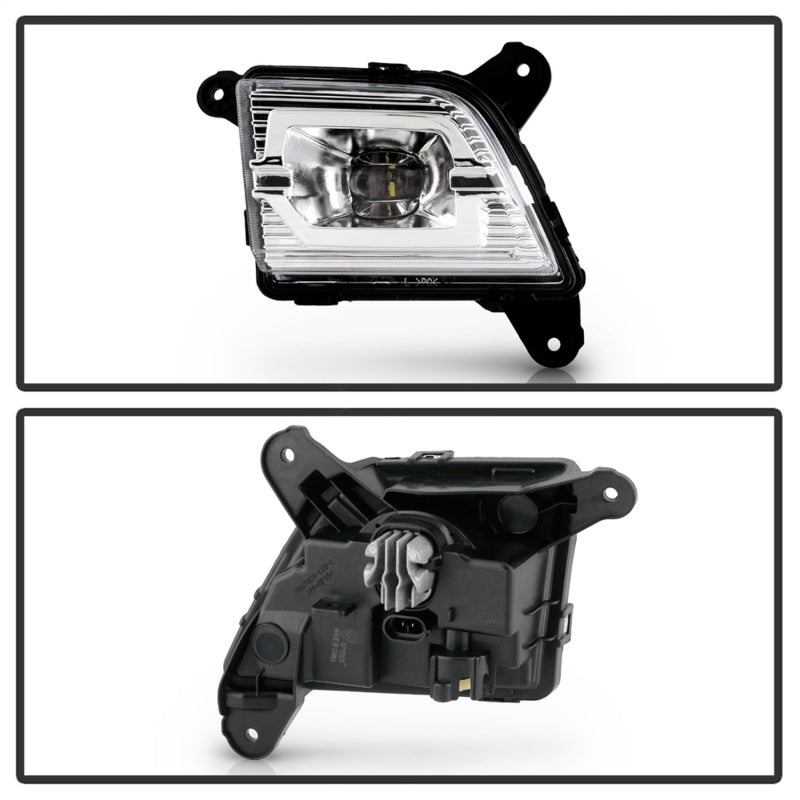 Spyder 19-20 Chevy Silverado 1500 OEM Style Full LED Fog Light w/Switch - Clear (Wont Fit RPO U12)